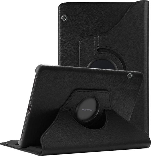 Microsonic Huawei MediaPad T5 10'' Kılıf 360 Rotating Stand Deri Siyah - Image 1
