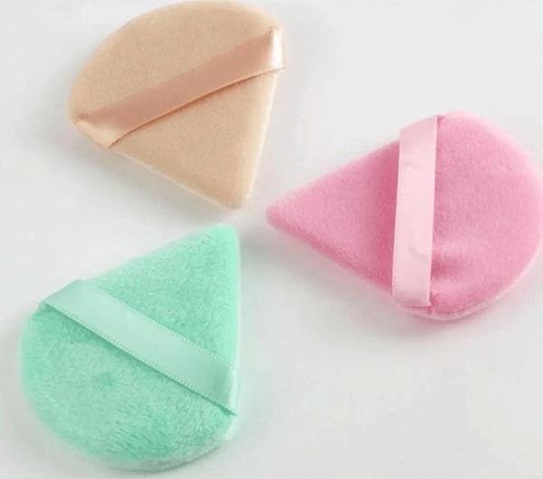 3'lü Renkli Pudra Fondöten BB Krem Yıkanabilir Uygulama Aparatı Puff Sünger - Image 1