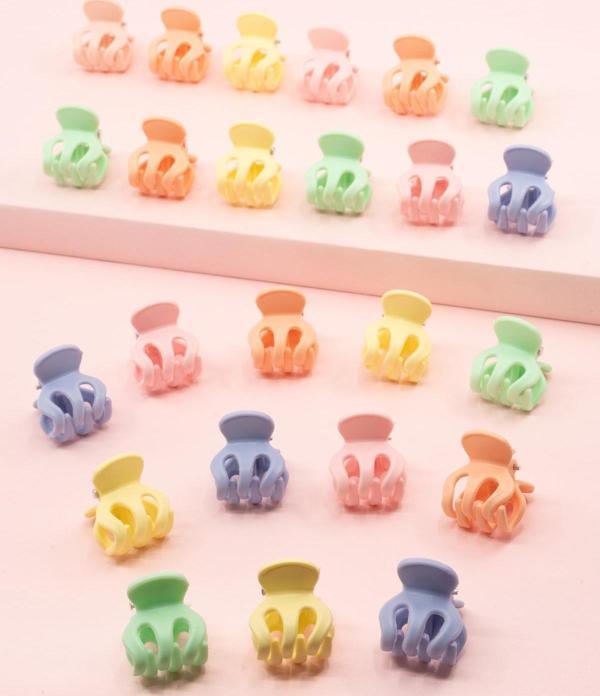 Kadın 24'lü Renkli Dişli Tırmık Toka Seti - Image 1