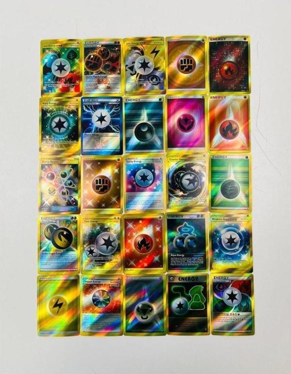 Abetto Market Pokemon Energy Kart Yeni Seri 25 Adet Pokemon Parlak Energy Kart - Image 1