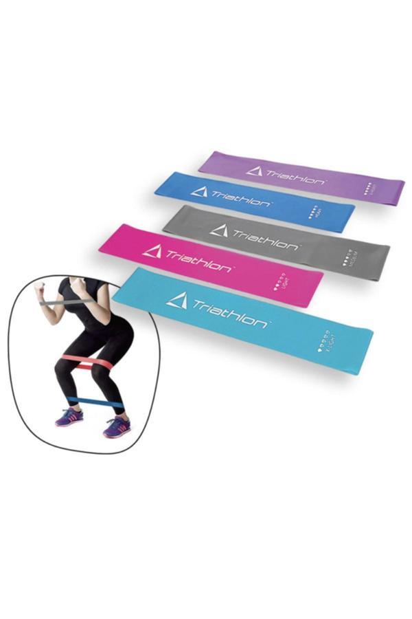 Triathlon Plates Direnç Egzersiz Loop Bandı Lastiği Spor Fitness Jimnastik Direnç Plates Lastiği Lp5 - Image 1