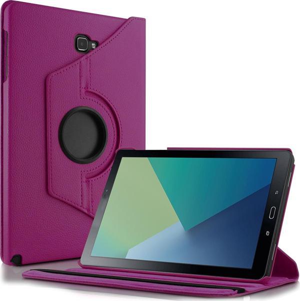 Microsonic Samsung Galaxy Tab A 10.1'' P580 Kılıf 360 Rotating Stand Deri Mor - Image 1
