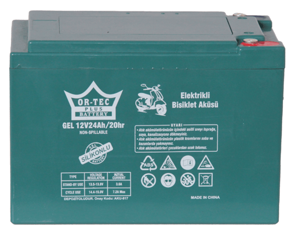 Or-Tec  12V 24A Elektrikli Jel Akü - Image 1
