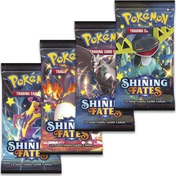 Abetto Market Pokemon Kartları Shining Fates Booster Box Koleksiyon Koleksiyon Kartları Oyunu (4 Paket) - Image 1