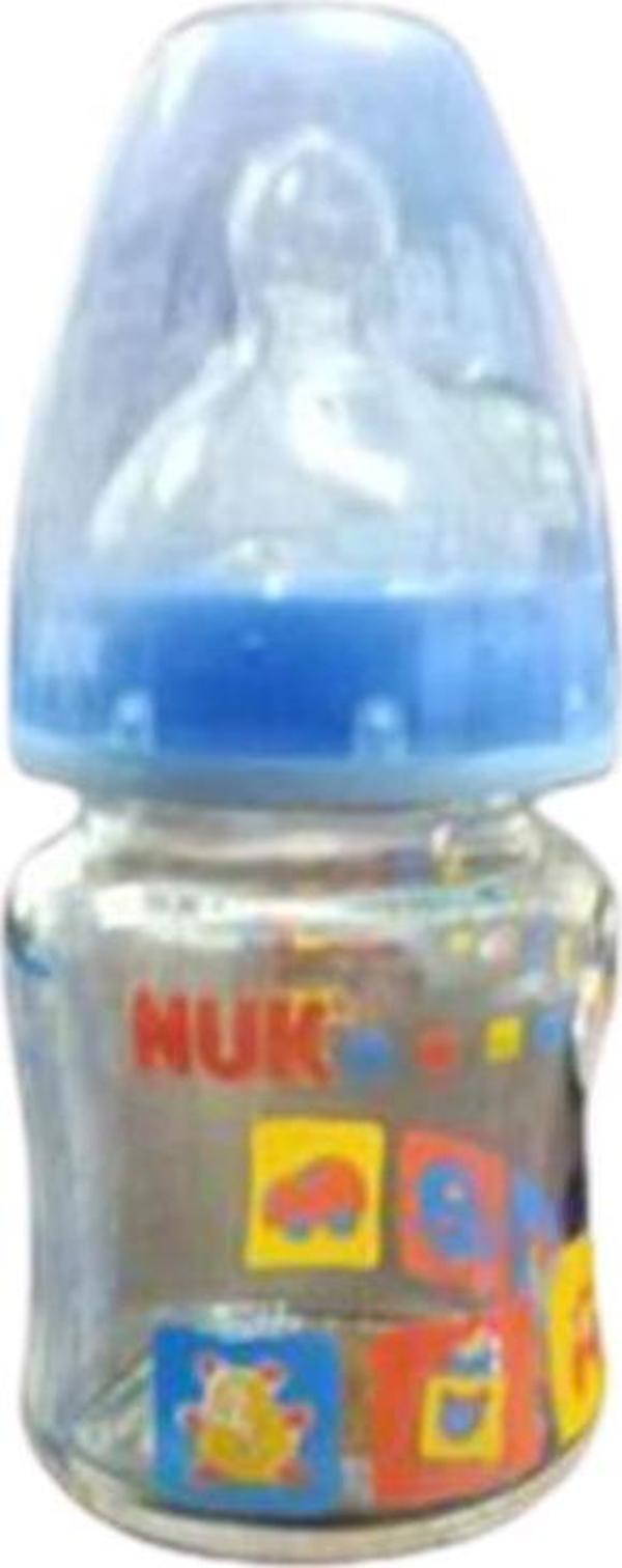 Nuk FC Silikon Emzikli First Choice Cam Biberon - Mavi - Image 1
