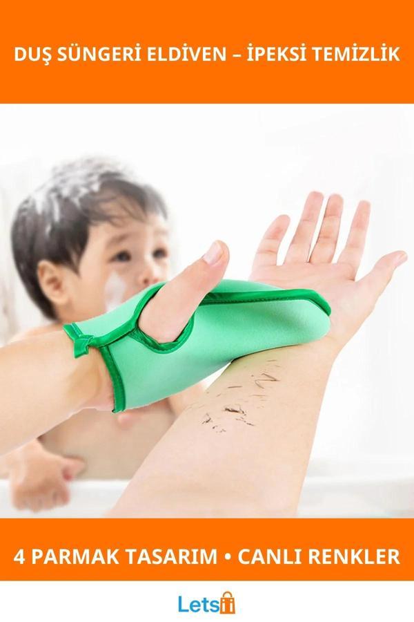 Yumuşak İpeksi Dokulu Banyo Duş Süngeri Eldiven 1 Adet - Image 1