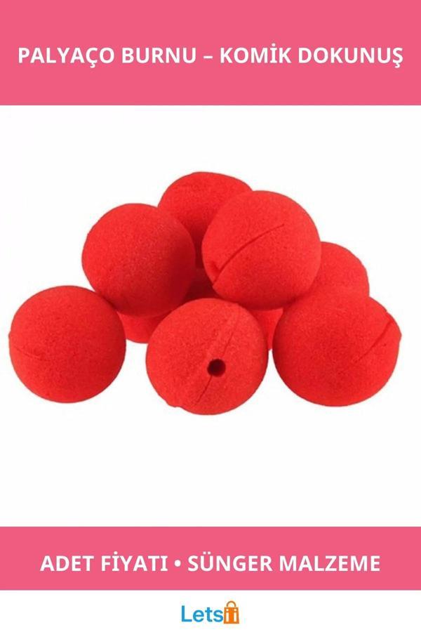 Kırmızı Sünger Palyaço Burnu Eğlenceli Parti Aksesuarı - Image 1