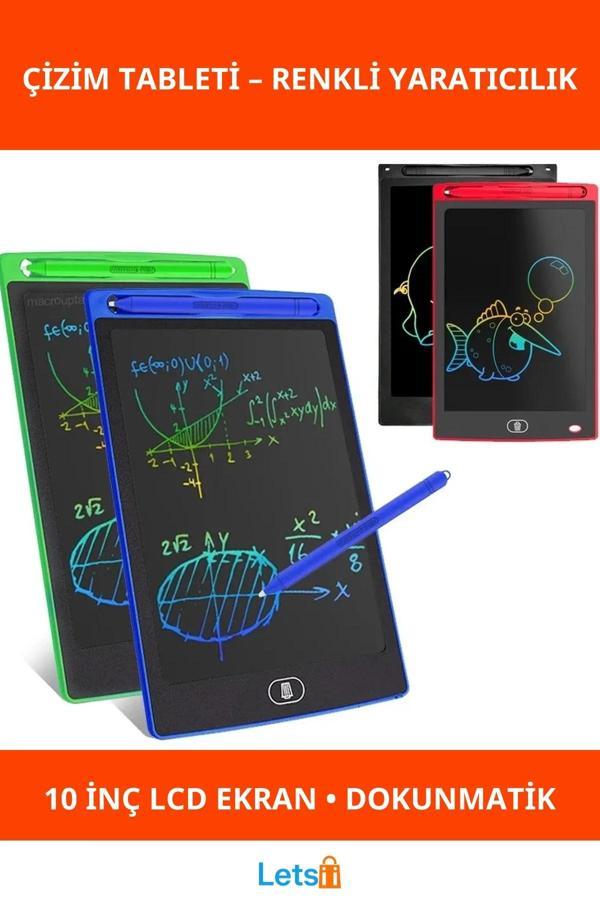 10 İnç Renkli Eğitici Çizim Tableti LCD Kalem ile - Image 1
