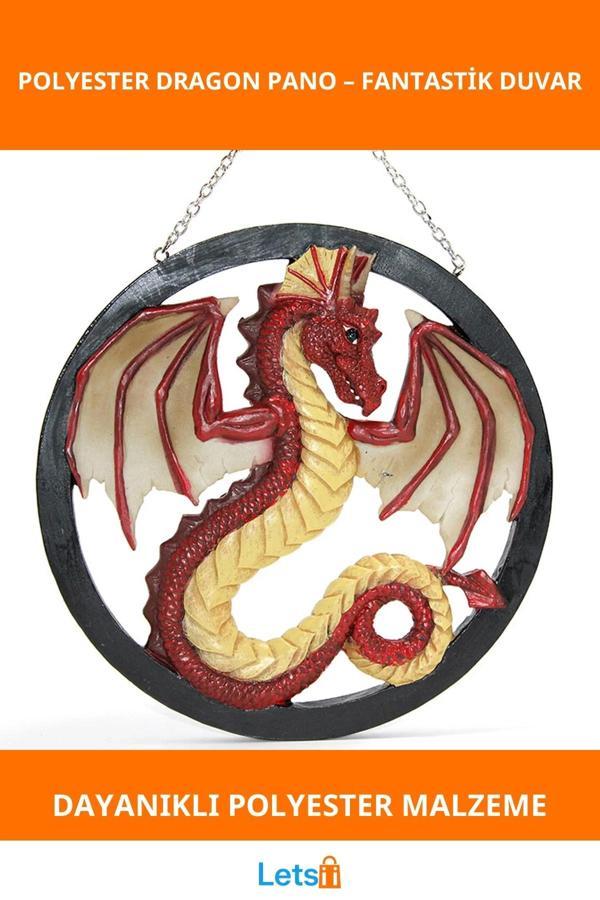 Polyester Ejderha Desenli Duvara Asmalı Pano - Image 1
