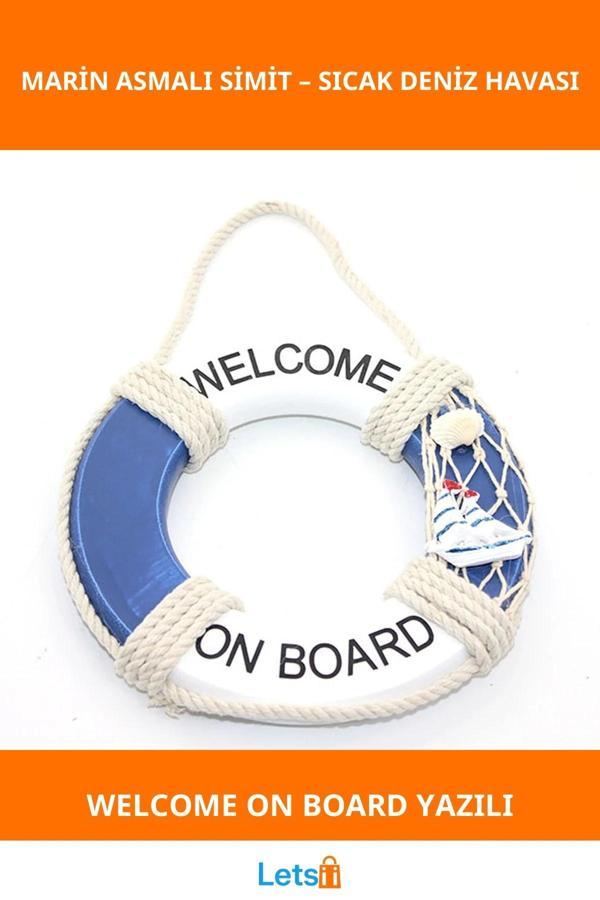 Ahşap Marin Duvara Asmalı Deniz Temalı Dekorasyon Simit - Image 1