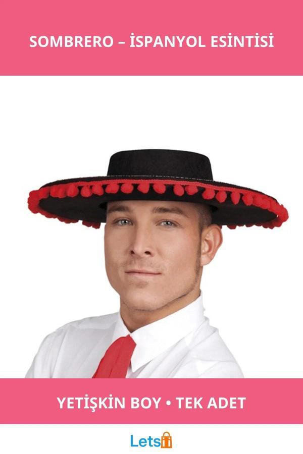 Rahat Moda İspanyol Sombrero Şapkası Yetişkin - Image 1