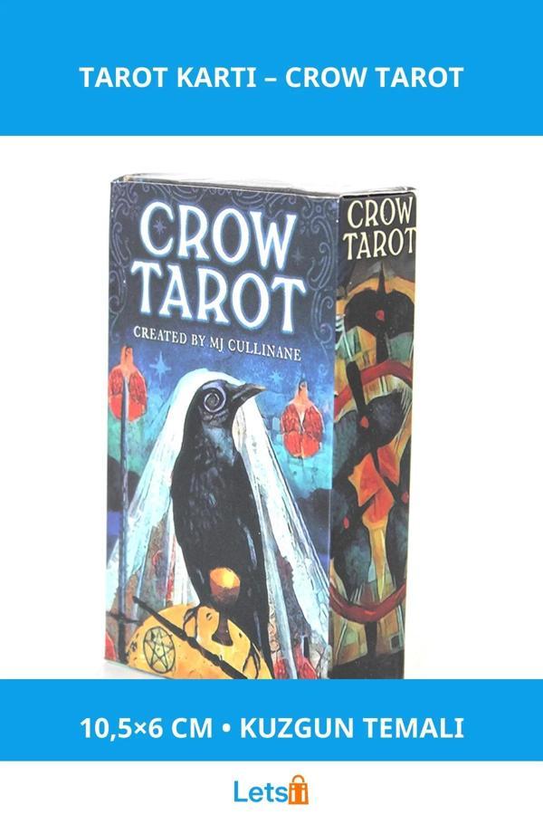 Mistik Kuzgun Sembollü Kaliteli Tarot Kartı 10.5x6 cm Crow Tarot - Image 1
