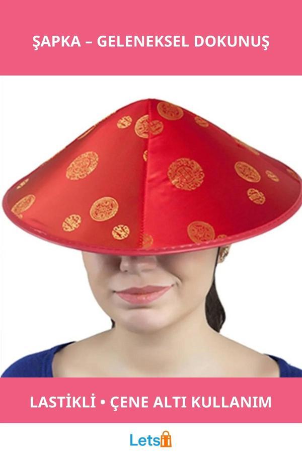 Rahat Kullanım Sunan Lastikli Çinli Bayan Şapkası - Image 1