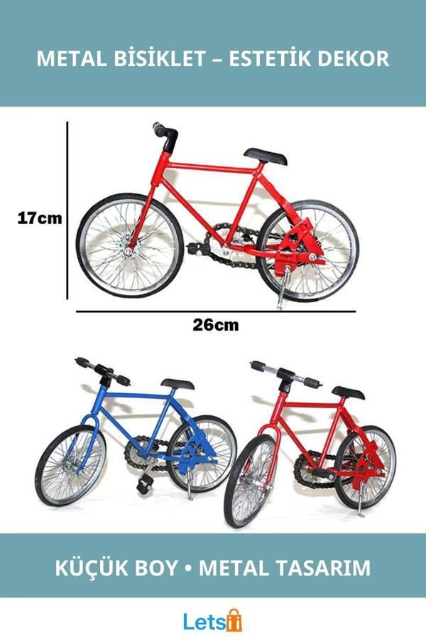 Renkli Metal Bisiklet Dekoratif Küçük Boy - Image 1