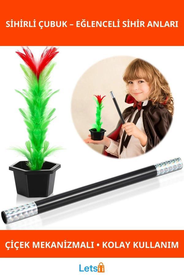 Eğlenceli Çiçek Çıkaran Sihirli Sihirbazlık Çubuğu - Image 1