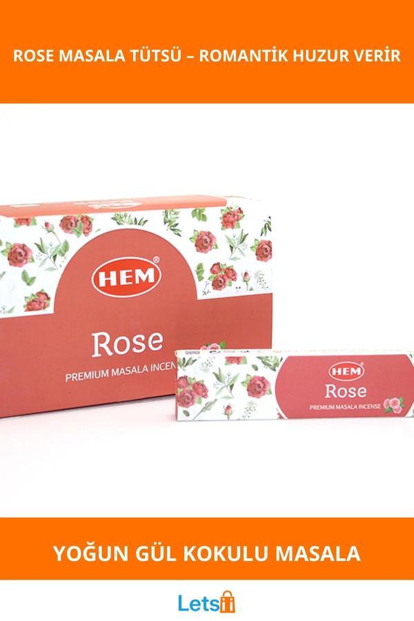 Doğal Gül Esanslı Universal Rose Masala Tütsü 12 Paket - Image 1