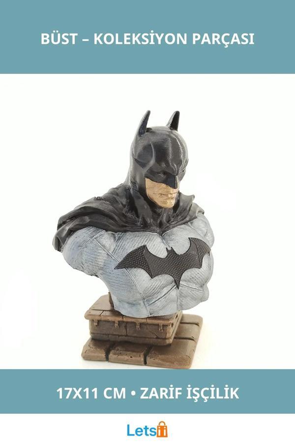 Batman Büst Siyah Detaylı 17x11 cm Koleksiyon Parçası - Image 1
