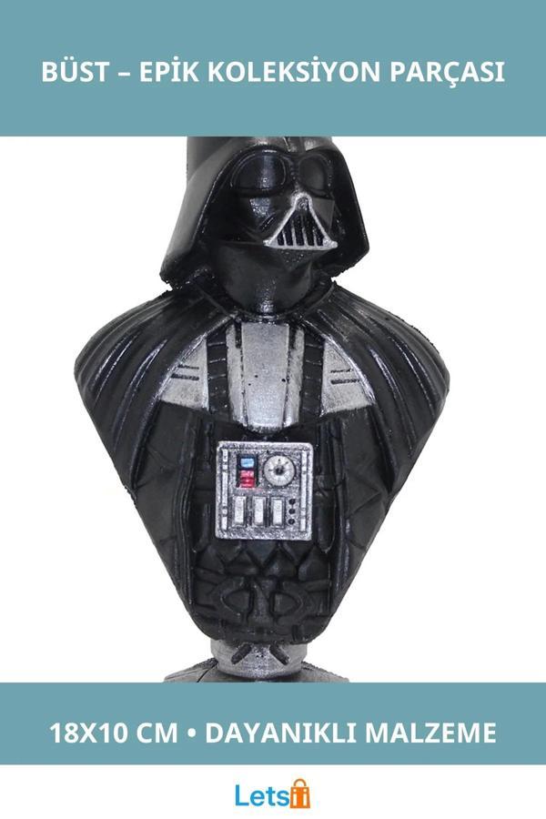 Star Wars Darth Vader Detaylı Büst 18x10 cm Koleksiyonluk Figür - Image 1