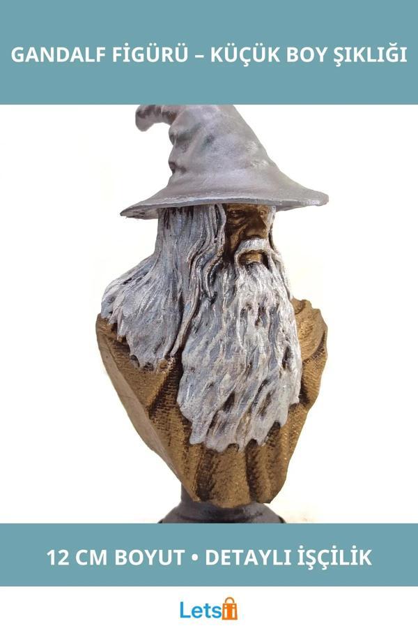 Detaylı Tasarımlı Polyester Şapkalı Gandalf Küçük Boy 12 cm Figür - Image 1