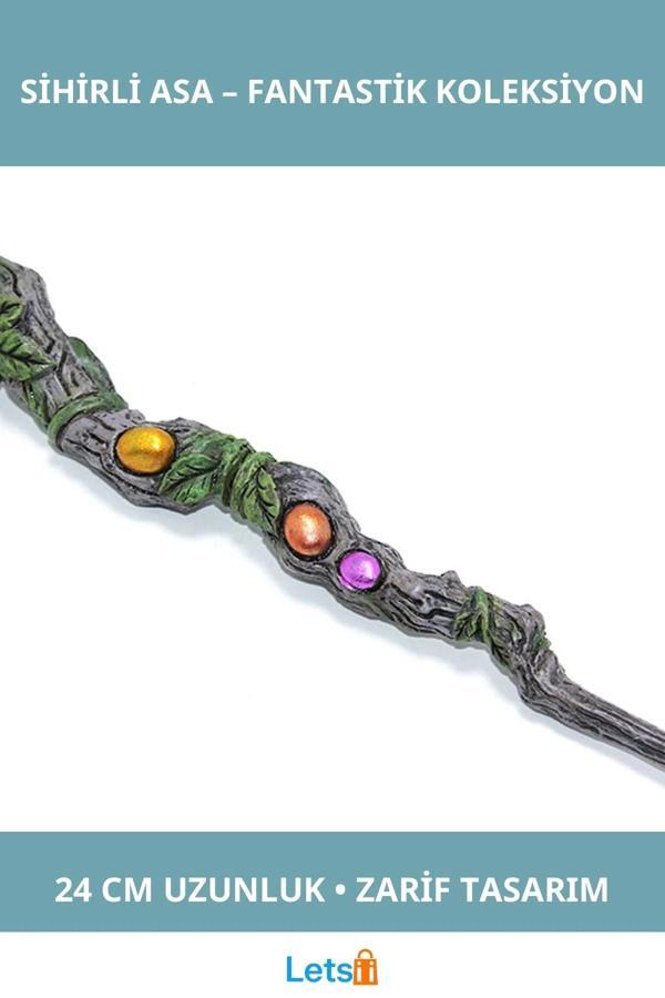 Mistik Polyester Sihirli Asa 24 cm Büyüleyici Aksesuar - Image 1
