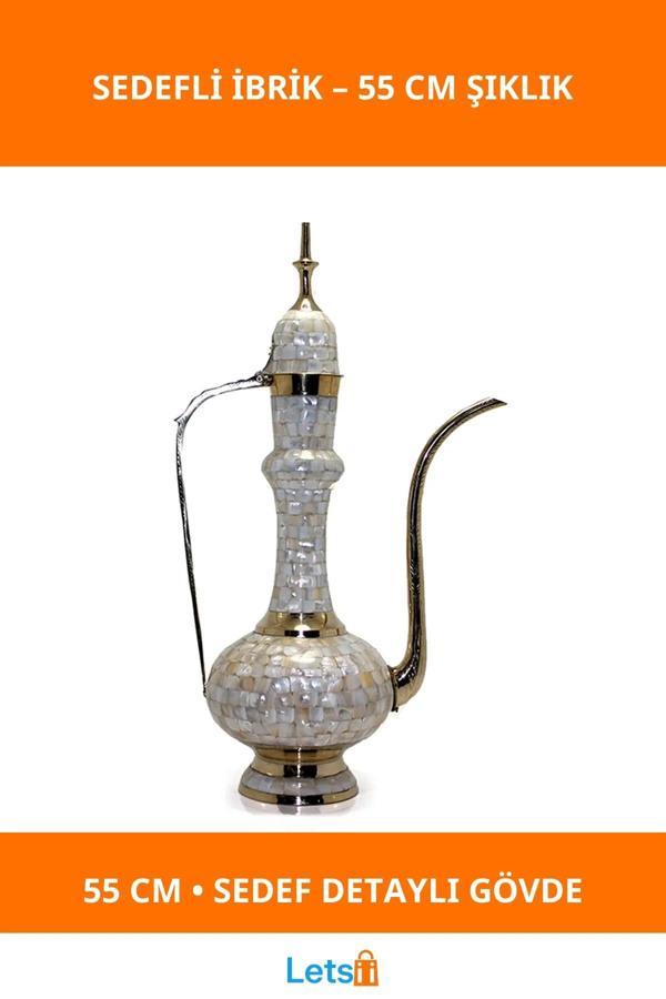 55 Cm Pirinç Sedefli Estetik İbrik - Image 1