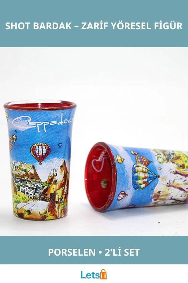 Yöresel Porselen 2'li Shot Bardak Seti - Image 1