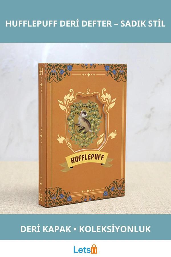 Harry Potter Hufflepuff Deri Defter Koleksiyon Parçası - Image 1