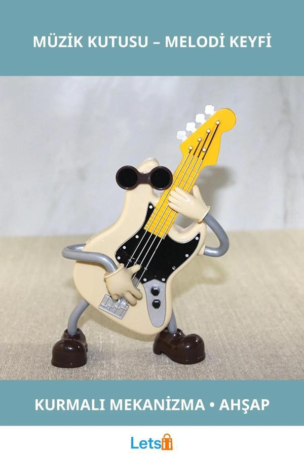 Eğlenceli Tasarımlı Gitar Müzik Kutusu Dekoratif Aksesuar - Image 1