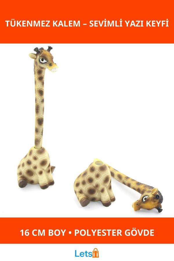 Sevimli Zürafa Polyester Tükenmez Kalem - Image 1