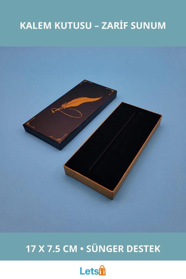 Tüylü Motifli Kaliteli Hediyelik Kalem Kutusu 17 cm - Image 1