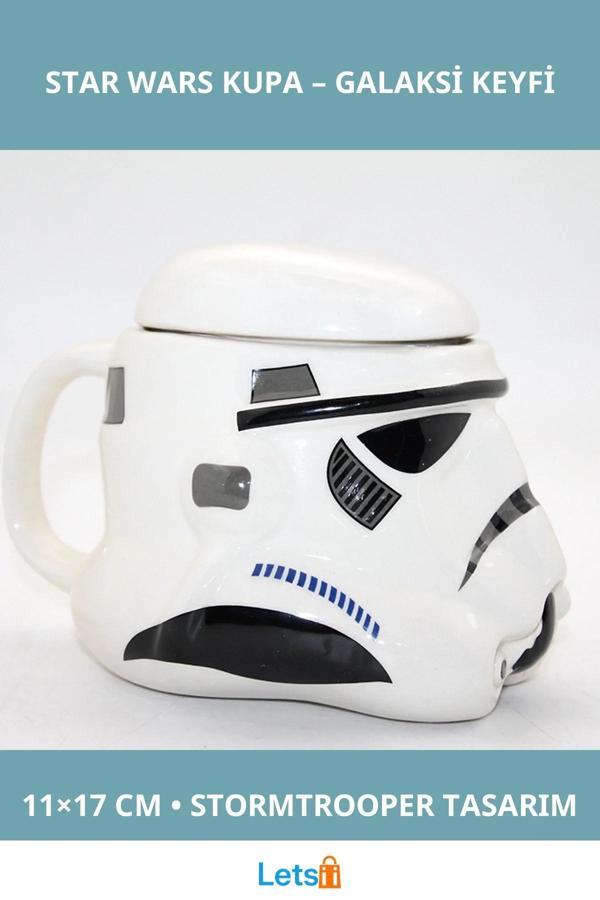 Porselen Star Wars Stormtrooper Kupa Bardak 11x17 cm - Image 1