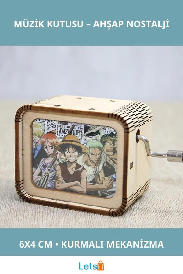 Ahşap One Piece Müzik Kutusu Luffy Tasarımlı 6x4 cm - Image 1