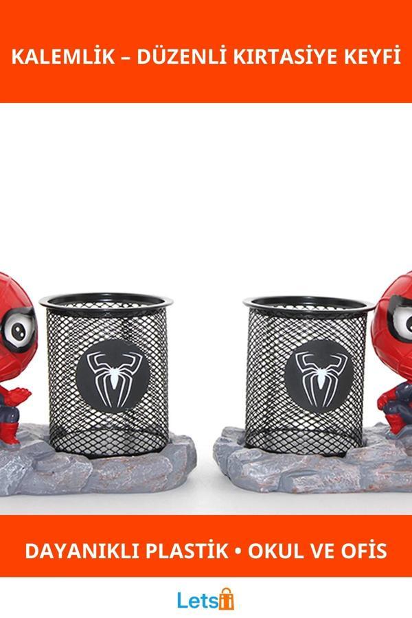 Spiderman Tasarımlı Dayanıklı Kalemlik Okul Ve Ofis Kullanımı İçin - Image 1