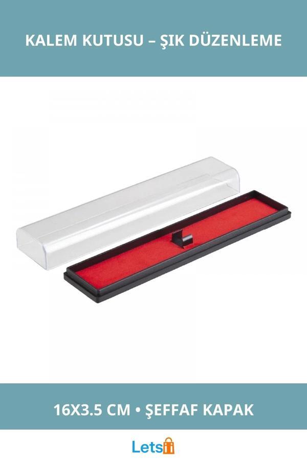 Şeffaf Kapaklı Dayanıklı Plastik Hediyelik Kalem Kutusu 16 cm - Image 1