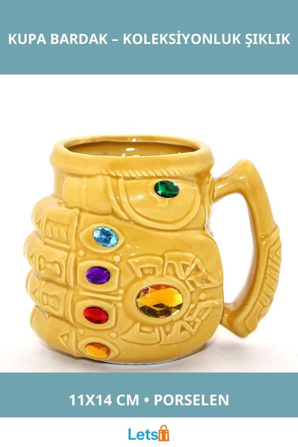 Porselen Thanos Eli Kupa Bardak 11x14 cm Marvel Koleksiyonluk - Image 1