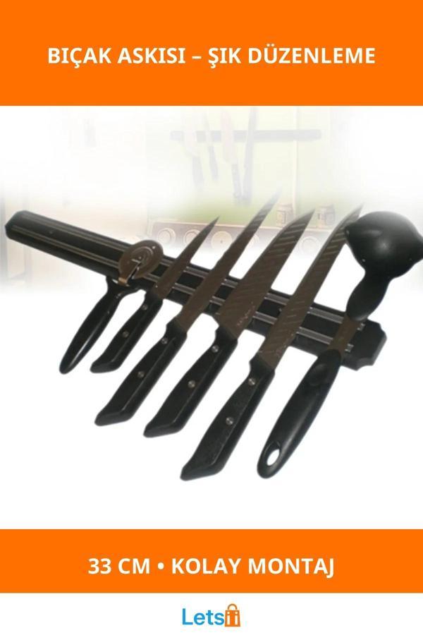 Manyetik Bıçak Askısı 33 Cm Pratik Mutfak Depolama - Image 1
