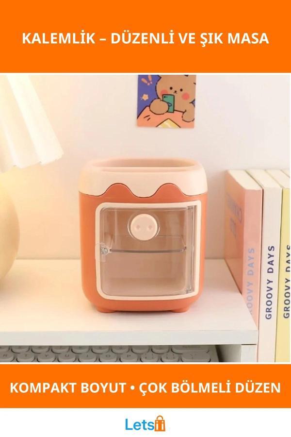 Mini Dolap Tasarımlı Kalemlik Masa Düzeni İçin Eğlenceli Çözüm - Image 1
