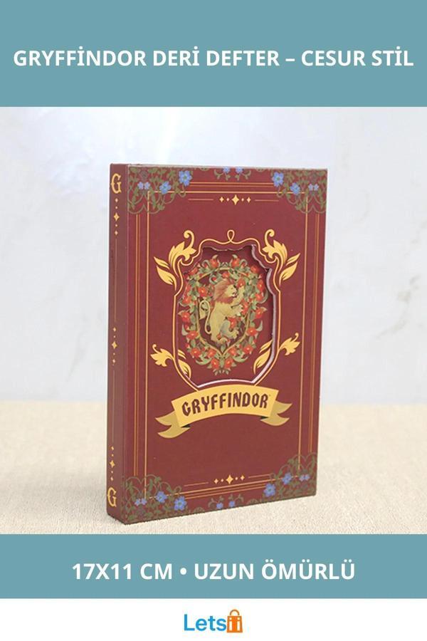 Harry Potter Gryffindor Deri Defter 17x11 cm - Image 1