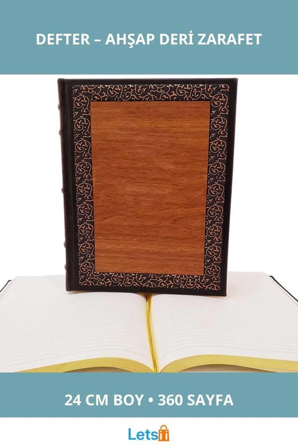 Ahşap Deri Defter 180 Yaprak Kaliteli Kağıt Zarif Tasarım - Image 1