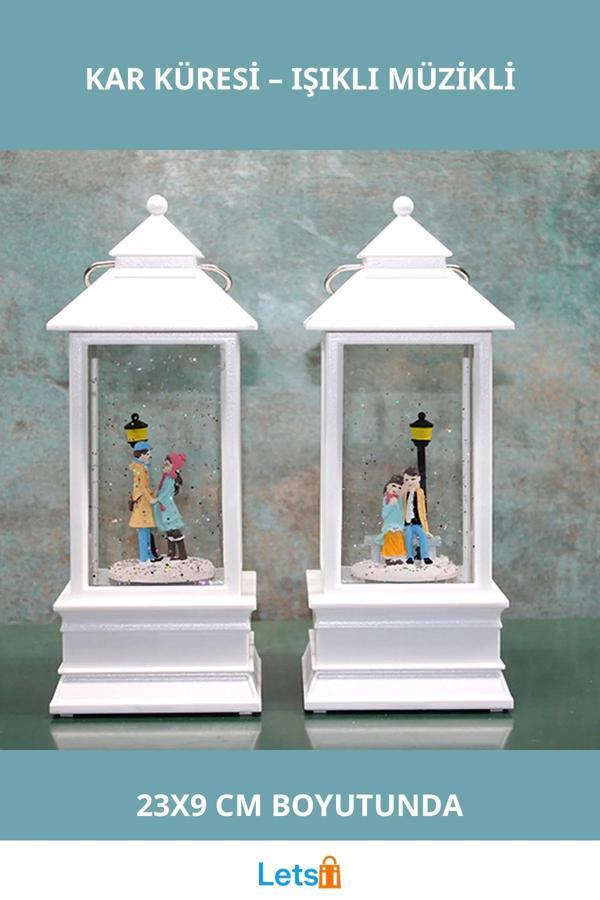 Kış Masalı Tasarımı Işıklı Müzikli Kar Küresi 23x9 cm - Image 1