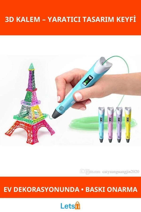 3D Kalem Yüksek Sıcaklıkta Eritme Plastik İle Uç Boyutlu Tasarım Yapıcı Pen Printer - Image 1