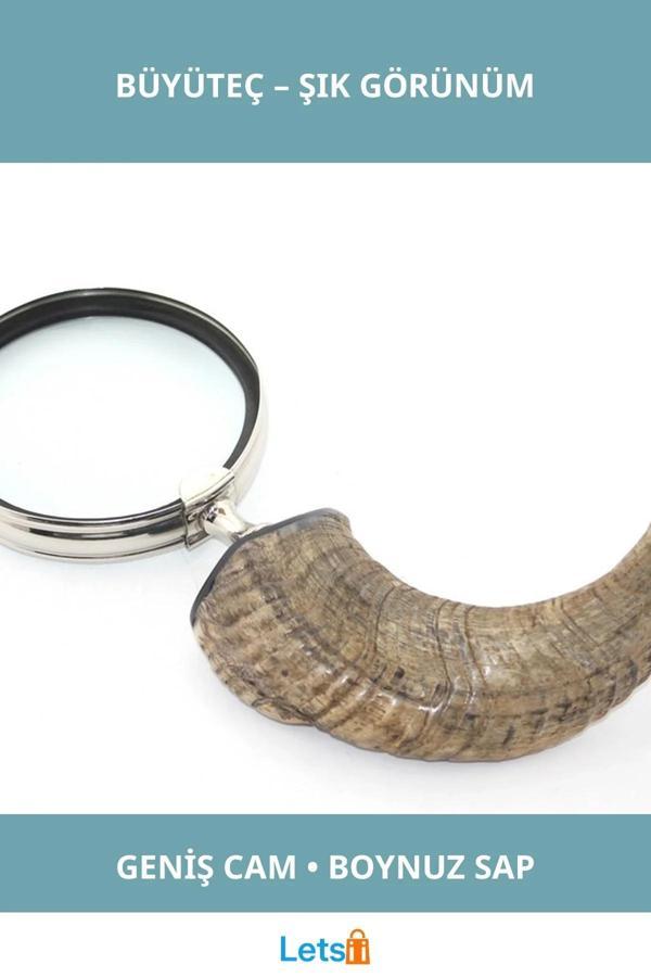 Ergonomik Doğal Boynuz Saplı Büyüteç Model 2 - Image 1