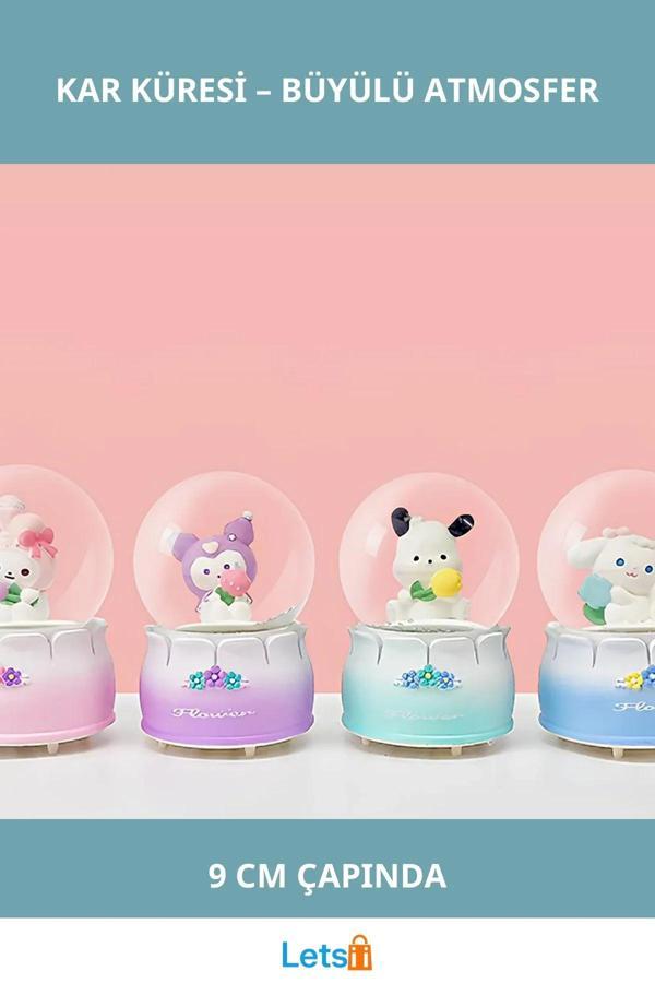 Kuromi Işıklı Kar Küresi 9 Cm Dekoratif Parça - Image 1