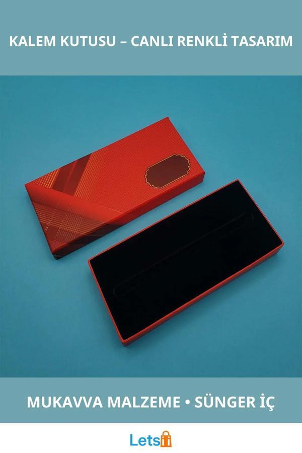 Kırmızı Modern Tasarımlı Kalem Kutusu Sünger İçerisinde - Image 1