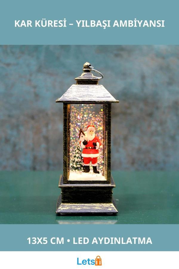 Noel Babalı Işıklı Kar Küresi 13x5 cm - Image 1