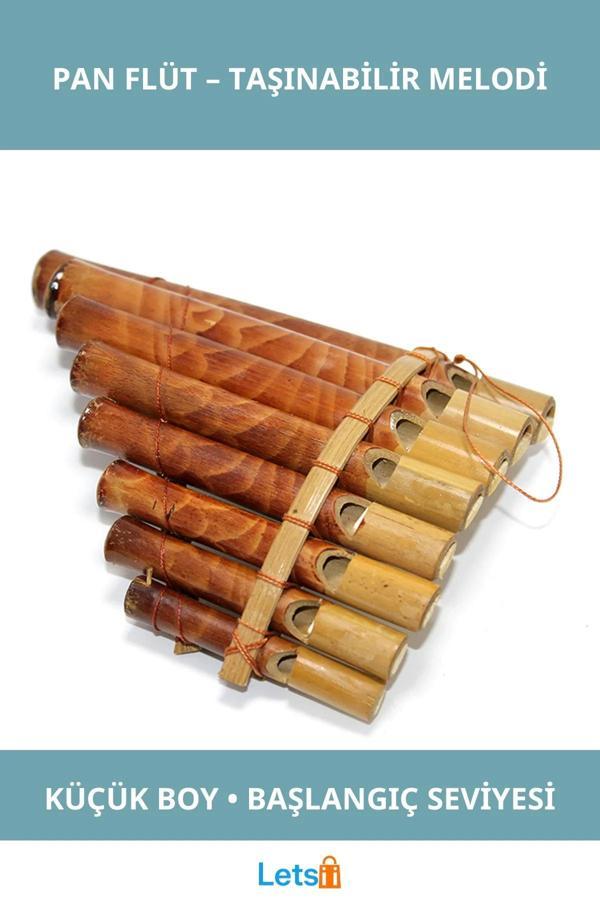 Doğal Bambu Küçük Boy Pan Flüt - Image 1