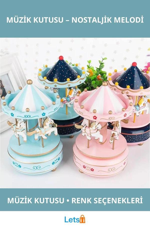 Renkli Atlı Karınca Müzik Kutusu Şık Dekoratif Hediye - Image 1