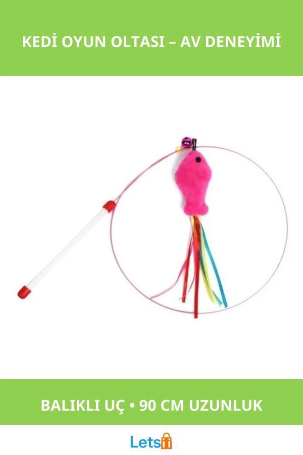 90 Cm Uzunlukta Balıklı Kedi Oyun Oltası - Image 1