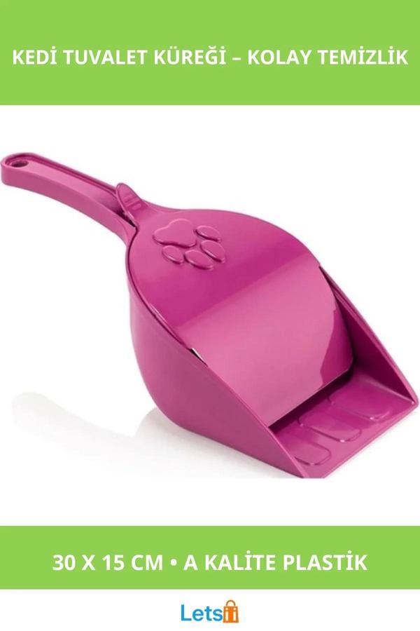 Kapaklı Kedi Tuvalet Küreği Kolay Temizleme için A Kalite Plastik 30x15cm - Image 1