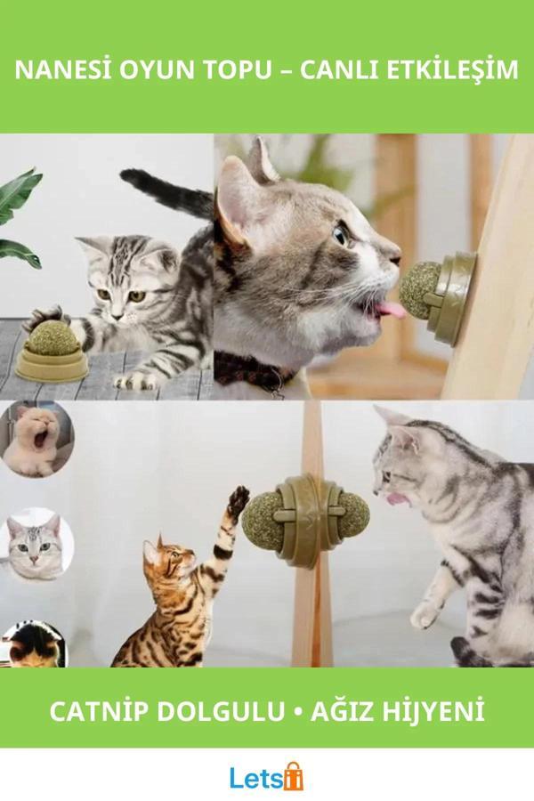 Kedi Nanesi İle Rahatlatıcı Oyun Topu 5 cm - Image 1
